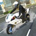 警察摩托城市驾驶