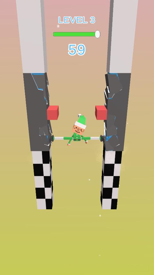 小人用腿撑住墙